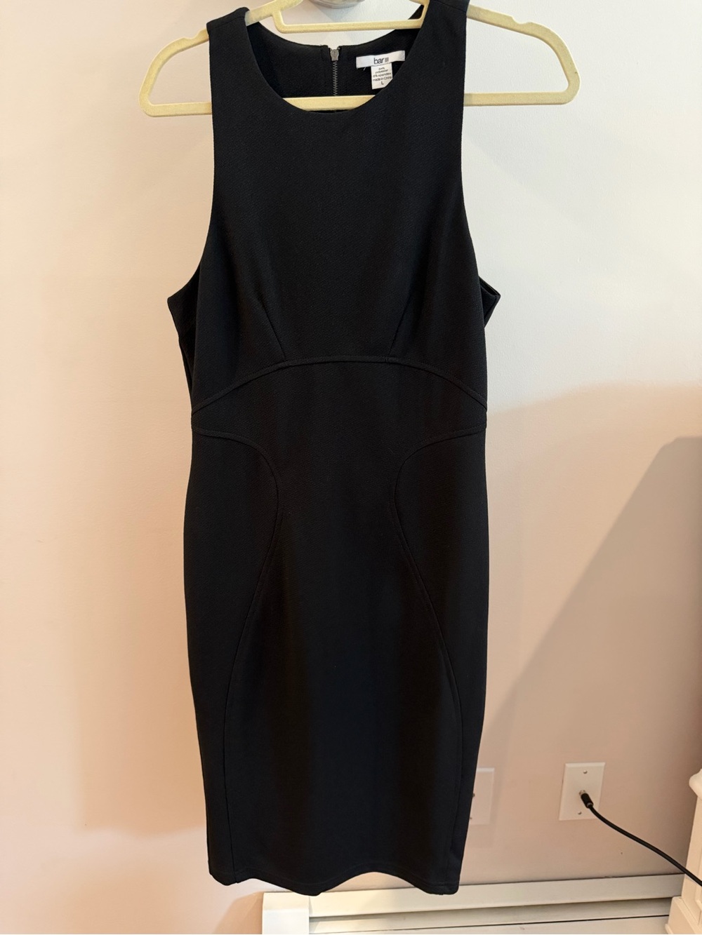 Bar III Black Sleeveless Midi Sheath Dress